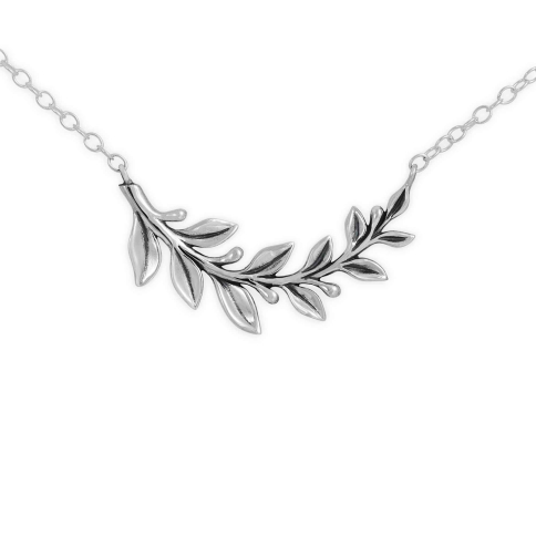 Sterling Silver Laurel Wreath Festoon Necklace