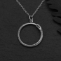 Sterling Silver 18 Inch Ouroboros Snake Necklace