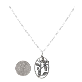 Sterling Silver Butterfly Metamorphosis Necklace with Dime