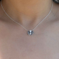 Sterling Silver Baby Octopus Festoon Necklace on model