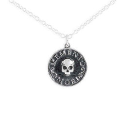 Sterling Silver Memento Mori Skull Necklace