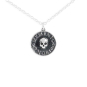 Sterling Silver Memento Mori Skull Necklace