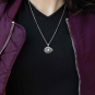 Sterling Silver Dragon Eye Pendant Necklace