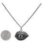 Men's Necklace Sterling Silver Dragon Eye with Dime