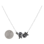 Sterling Silver Wild Rose Festoon Necklace with Dime