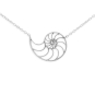 Sterling Silver Openwork Nautilus Festoon Necklace