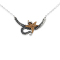 Silver Octopus Tentacle and Bronze Starfish Necklace