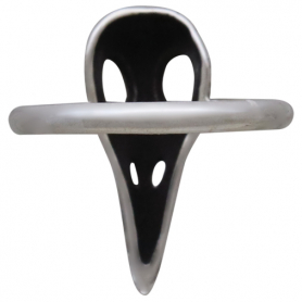 Sterling Silver Raven Skull Ring