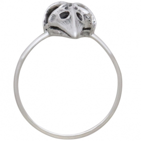 Sterling Silver Raven Skull Ring