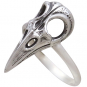Sterling Silver Raven Skull Ring