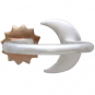 Mixed Metal Sun and Moon Adjustable Ring