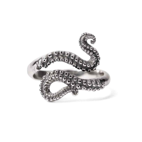 Nina Designs Sterling Silver Octopus Tentacle Adjustable Ring