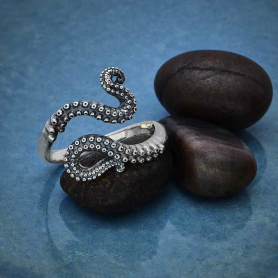 Nina Designs Sterling Silver Octopus Tentacle Ring