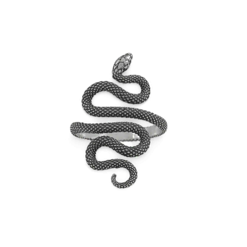 Nina Designs Sterling Silver Textured Adjustable Snake Ring