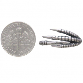 Sterling Silver Adjustable Bird Claw Ring