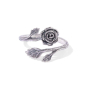 Nina Designs Sterling Silver Adjustable Rose Ring