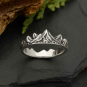 Sterling Silver Dimensional Mountain Ring