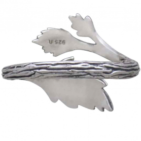 Sterling Silver Adjustable Leaf Ring