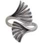 Sterling Silver Adjustable Ginkgo Leaf Ring