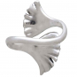 Sterling Silver Adjustable Ginkgo Leaf Ring