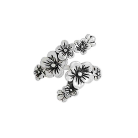 Sterling Silver Adjustable Cherry Blossoms Ring