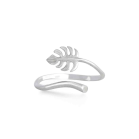 Sterling Silver Adjustable Monstera Leaf Ring