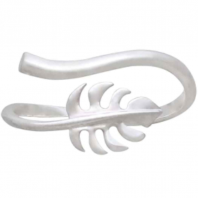 Sterling Silver Adjustable Monstera Leaf Ring