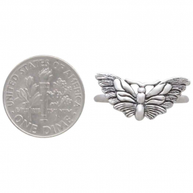 Sterling Silver Moth Ring