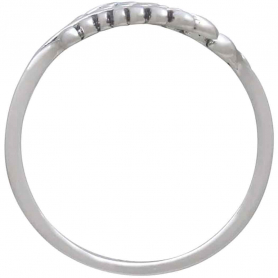 Sterling Silver Adjustable Sprig Leaf Ring