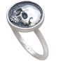 Sterling Silver Shadow Box Skull Ring