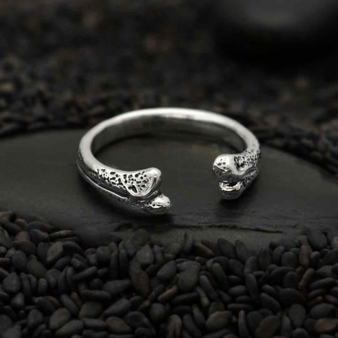 Sterling Silver Adjustable Bone Ring