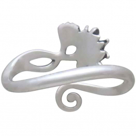 Sterling Silver Adjustable Lotus Ring