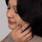 Nina Designs Sterling Silver Adjustable Lotus Ring on model
