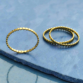 Gold Filled Flat Beaded Ring