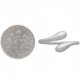 Sterling Silver Adjustable Teardrop Ring
