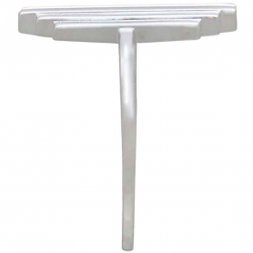 Sterling Silver Stepped Bar Adjustable Ring