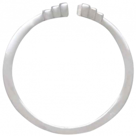 Sterling Silver Stepped Bar Adjustable Ring