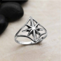 Sterling Silver North Star Split Shank Ring