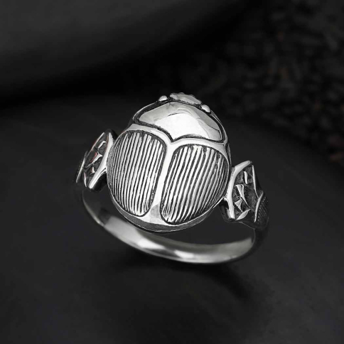 Nina Designs Sterling Silver Scarab Ring