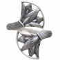 Sterling Silver Stylized Lotus Blossom Adjustable Ring
