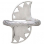 Sterling Silver Stylized Lotus Blossom Adjustable Ring