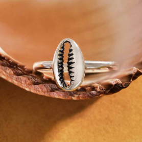 Sterling Silver Cowrie Shell Ring