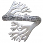 Sterling Silver Adjustable Sea Coral Ring