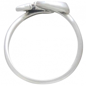 Sterling Silver Adjustable Moon and Bat Ring