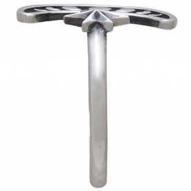 Sterling Silver Adjustable Moon Phase Ring Side View