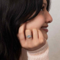 Nina Designs Sterling Silver Wax Seal Heart Ring on model