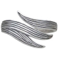 Sterling Silver Adjustable Long Leaf Ring Front View
