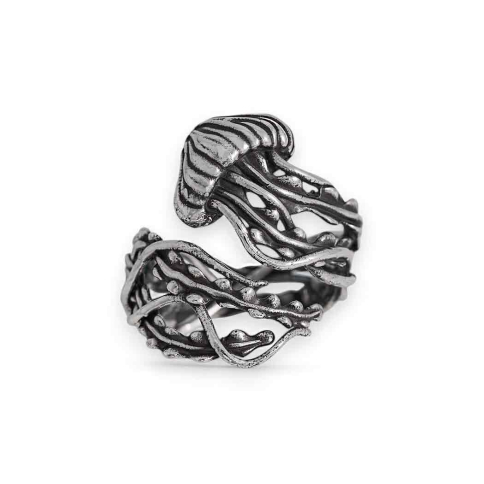 Nina Designs Sterling Silver Adjustable Jellyfish Ring