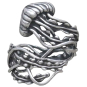 Sterling Silver Adjustable Jellyfish Ring Front View