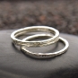Sterling Silver Hammered Band Stacking Ring